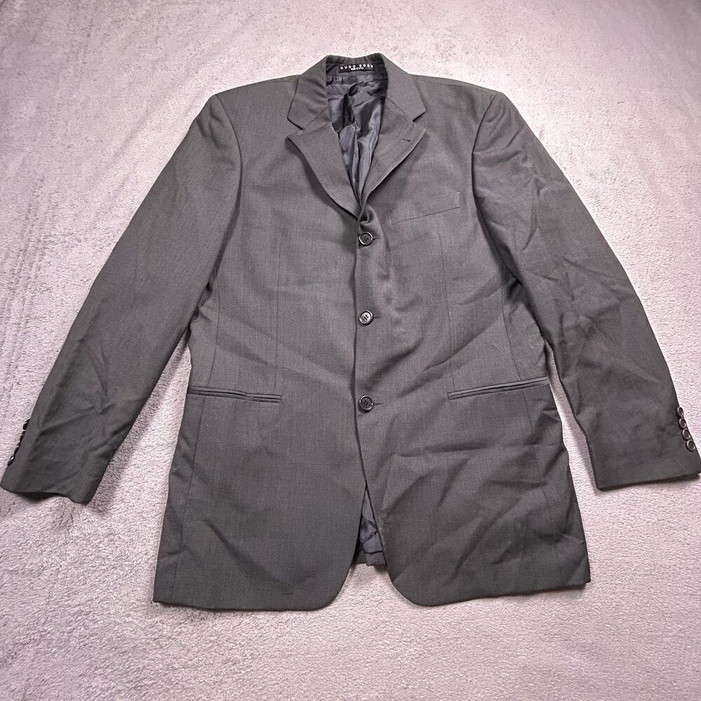 Hugo Boss Blazer Mens 38R Dark Gray Einstein Sigma Suit Jacket Sport Coat